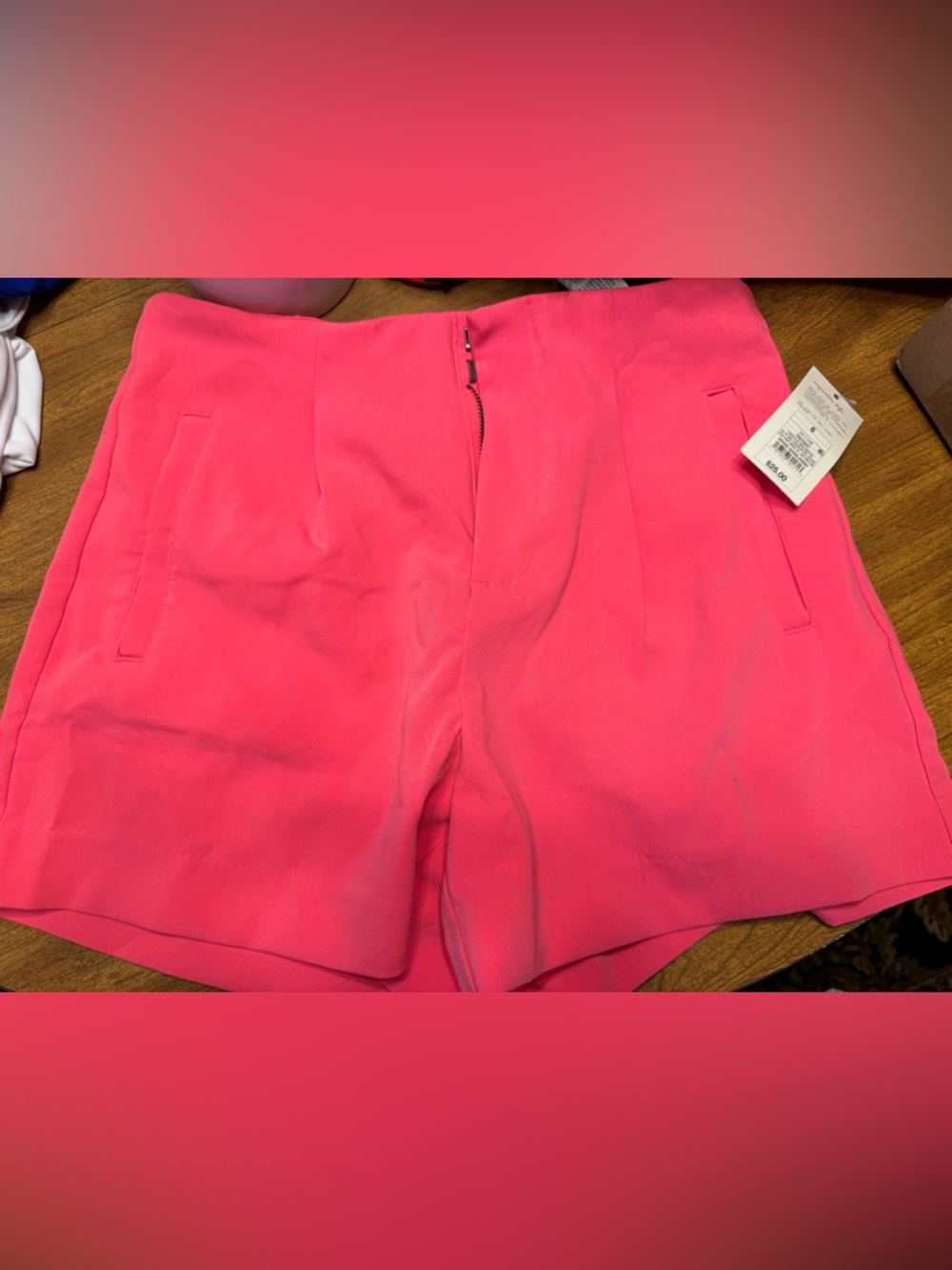 Target Women's High-Rise Bright Pink Tailored Shorts